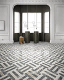 12*12 Waterjet marble,White Grey 2 color, marble, for floor and wall,polished marble tile, W1696P262345