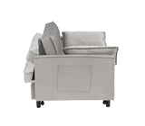 Modern Velvet Loveseat Futon Sofa Couch Pullout Bed, Small Love Seat Lounge Sofa w/Reclining 11183892