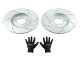11.65" Front Drilled&Slotted Brake Rotors Set fit for Saturn Aura 2007-2009 S-55093 16060919