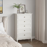 5 Drawer Dresser for Bedroom, Modern Storage Closet Cabinet Organizerwith Solid Wood Legs and B082P232950