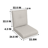 2 Pcs Set High Back Patio Chair Cushions, Tufted Rocking Chair Cushions, Adirondack Cushions for W419P311604