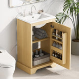 20" Bathroom Vanity with Sink, Bathroom Cabinet with Soft Closing Door, Storage Rack and Adjustable N725P208369D