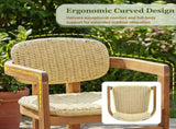 Outdoor Woven Rattan Chair Set Two Accent Chairs Stylish Outdoor Armchairs 2 Person Seating Group N719P431083N