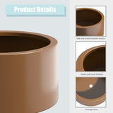 Heavy Duty Corten Steel Round Raised Garden Bed Kit 15.5" Dia. x 12" H. Pre-Rusted Metal Planter W3077P276889