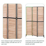 3 Panel Dividers and Folding Privacy Screen Natural Wooden Partitions 6ft Wall Divider for W1757122147