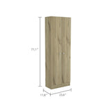 Multistorage Cabinet, Double Door, Five Shelves -Light Oak / Black B20092040