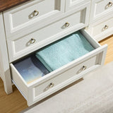 Farmhouse 7 Drawers Dresser Bedroom, Wood Rustic Dresser Tv Stand, Storage Dressers Organizer W2393P195498