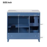 36" Bathroom Vanity with Ceramic Sink, Standard and Double-Layer Drawers, Soft Close Doors, N729P289163C