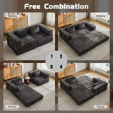 Compression Sofa,Convertible Floor Sofa Bed with Fixed-Shape Frame, Loveseats Boneless Modular 64756024