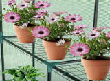 143x143x195cm Black Iron Pipe Steeple With 8 Pieces Grid Flower Stand With Zipper Rolling Door PE 02250966