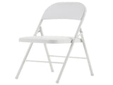 6pcs Elegant Foldable Iron & PVC Chairs for Convention & Exhibition White 05909506