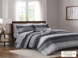 9-Piece Queen 9 Piece Comforter Set with Cotton Bed Sheets,Black B035P408251