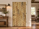 44 in. x 96 in. Hollow Core Weather Oak Stained Pine Wood Interior Door Slab B2763P611217