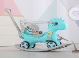 Rocking Horse Toddlers, Balance Bike Ride On Toys with Push Handle, Backrest and Balance Board W509107492