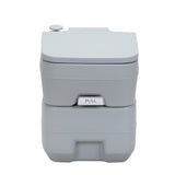 ZNTS Portable Toilet With 5.3 Gallon Waste Tank and Carry Bag, Porta Potty for RV Boat Camping, Gray W2181P148123