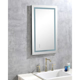 ZNTS 40x24 Inch LED Bathroom Mirror with Frontlit and Backlit, Wall Mounted Vanity Mirror with Smart 68565171