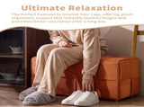 Ottoman Foot Rest Soft and Comfortable Ottoman Square Corduroy Woven Design Sofa Stool Brown W3851P453274