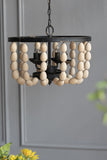 ZNTS 4 - Light Wood Chandelier, Hanging Light Fixture with Adjustable Chain for Kitchen Dining Room Foyer W2078138932