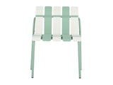 4-Pack Modern Striped Color Block Chairs - Waterproof PP Seat & Sturdy Metal Legs, Indoor/Outdoor W3450P322875