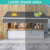 13*8FT gray retractable awning aluminum alloy bracket polyester cloth retractable 83374909