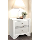 2 Drawers and 1 Jewelry Drawer Nightstand, White B016P253285