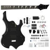 DIY 6 String Flame Shaped Style HSH Electric Guitar Kits with Mahogany Body, Maple Neck and 44335529