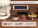 Multifunctional Kitchen Cupboard with Adjustable Shelves, Stemware Rack & Drawer, Anti-Toppling 52937032