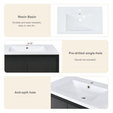 30" Bathroom vanity Set with Sink, Combo Cabinet, Bathroom Storage Cabinet, Solid Wood Frame WF319594AAB