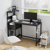 ZNTS Computer Desk with Power Outlet & Storage Shelves, Study Writing Table with USB Ports Charging W578P191952