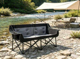 Heated Camping Chair for 2 Oversized Folding Padded Loveseat with 3 Heat Levels 4 Heating Zones 06353425