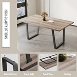 Simple and modern design, 6-person dining table, 62.9-inch rectangular wooden dining table, perfect W1727P241145