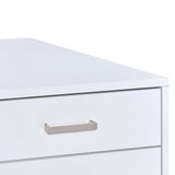 ZNTS White High Gloss File Cabinet with 3 Drawers B062P185691