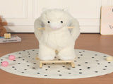 Kids Ride-On Rocking Horse Toy with Lullaby Song,Alpaca Rocking Toy with Hand Puppets and Safety 21598762