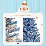 ZNTS 6FT Pre-Lit Hinged Artificial Fir ChristmasTree, Xmas Snow Flocked Artificial Holiday Christmas PX292921AAM