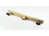 12 Inch Linear Shower Drain with Removable Square Patterned Grate, 304 Stainless Steel with Hair 34152482