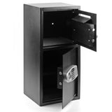 ZNTS DS77TE Home Office Security Large Electronic Digital Steel Safe Black Box & Silver Grey Pannel 37904149