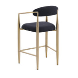 Modern Boucle Bar Stools Set of 2 Modern Upholstered Bar Height Barstools Vintage High Island Chairs W1567P209545