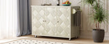 K&K 51.2"W Ash Veneer Solid Wood Handwoven Island with Drop Leaf, Coastal N707P207916X