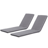2PCS Set Outdoor Lounge Chair Cushion Replacement Patio Funiture Seat Cushion Chaise Lounge 07844239