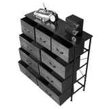 ZNTS 9 drawers, 6 large and 3 small, non-woven storage cabinets, cationic cloth surface + non-woven 69134218