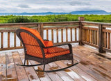 Latte Woven Single Rocking Chair Brown Gradient 09866010