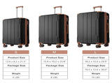 Luggage Sets 3 Piece, Expandable Hard shell ABS Suitcases Double Spinner, Travel luggage Set N730P296765A