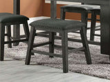 Linen-Fabric Padded Counter Stool, Dark Grey SR011790