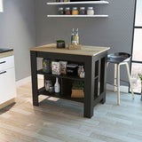 Brooklyn Kitchen Island, Three Concealed Shelves B128P148675
