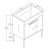 30 Inch Bathroom Vanity, Freestanding Bathroom Vanity or Floating is Optional Conversion, W999113573