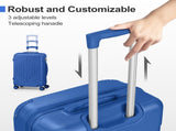 Premium 5-Piece ABS Luggage Set with Diamond Pattern & Reinforced Corners 13837498