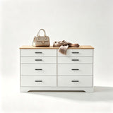 () Double-Row 8-Drawer Storage Cabinet Particleboard with Melamine-Coated 70962466