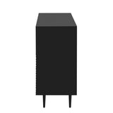 Mirod Modern Minimalist Side Cabinet with Adjustable Shelves ,Stylish Geometric Door Design,Ample N760P221050B