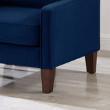 Modern Armchair, Living Room Single Seat Sofa with Wooden Legs, Upholstered Velvet Accent W2186P143465
