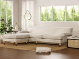 Alana 88" L-Shape Reversible Sectional Sofa, Light Beige Linen B2719P238357